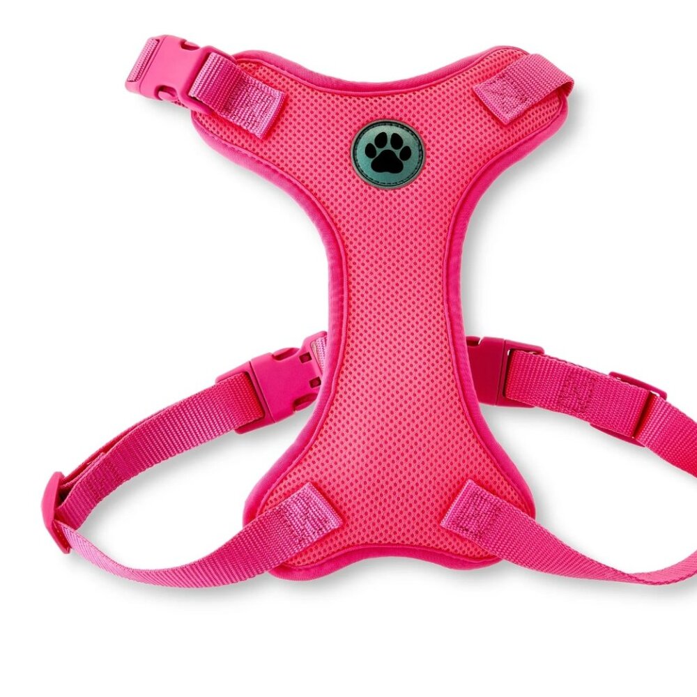 Vibrant Life Mesh Adjustable, Reflective Dog Walking Harness, Pink, Large